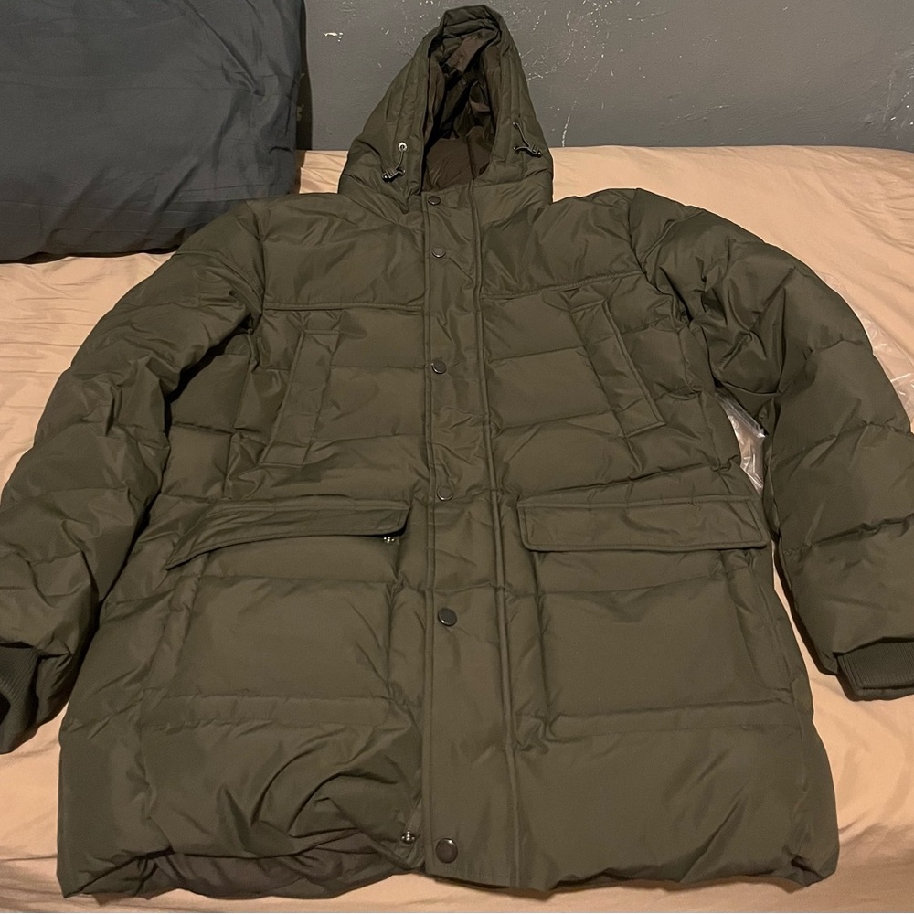 Pajar Teller Down Coat in Military Green